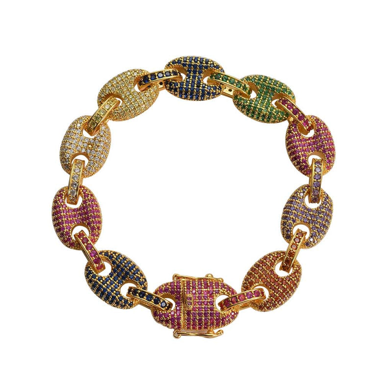 cuban chain and bracelet set