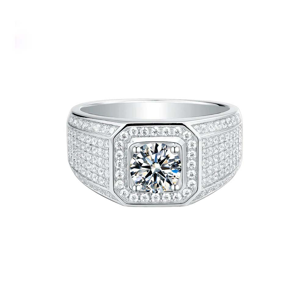 3 Carats Moissanite Mens Ring