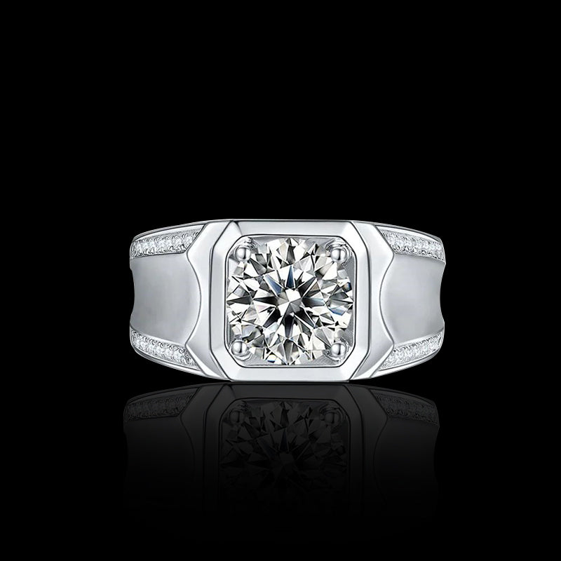 3.0 Carats VVS1 Moissanite Men Ring