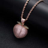 peach sapphire necklace