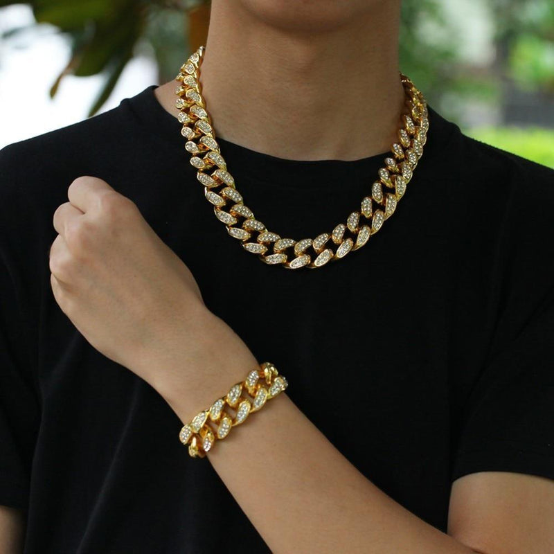 gold miami cuban link bracelet