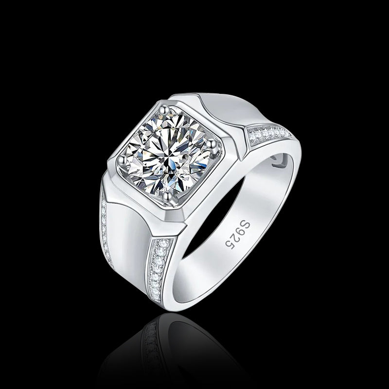 3.0 Carats VVS1 Moissanite Men Ring