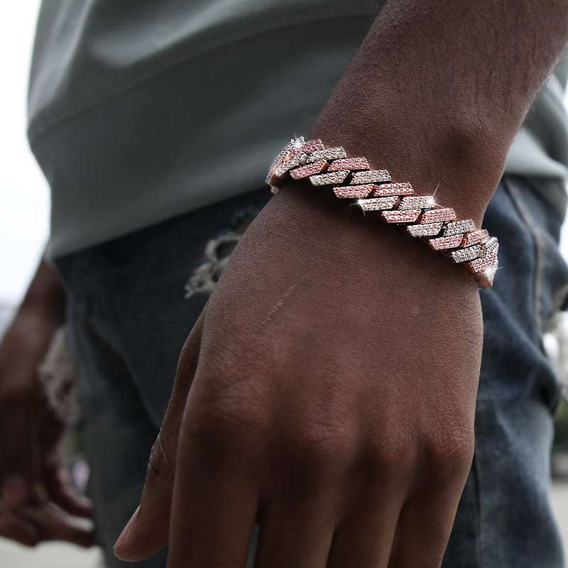 rose gold cuban link bracelet