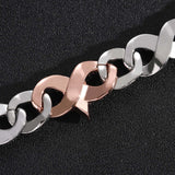 rose gold cuban link bracelet