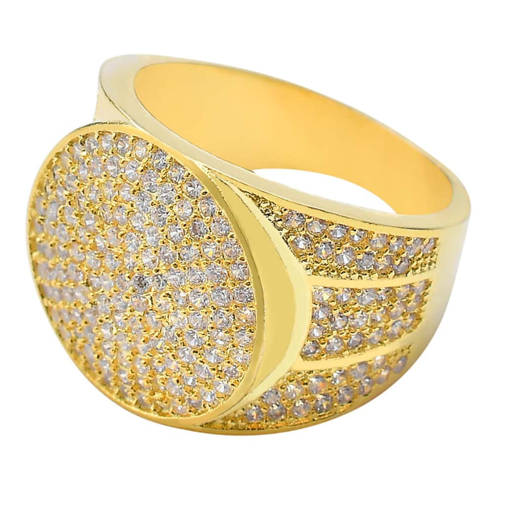 18k gold simulated diamond