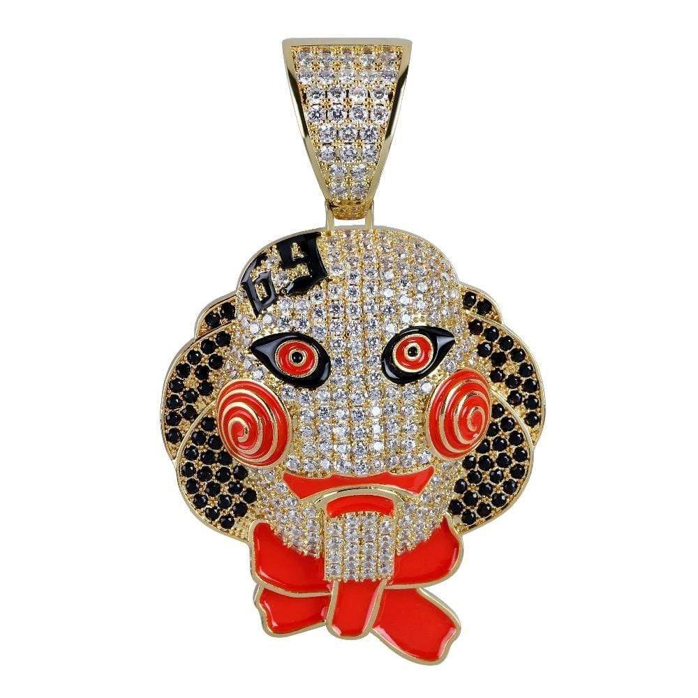 Diamond Chainsaw Horror Saw Clown Pendant