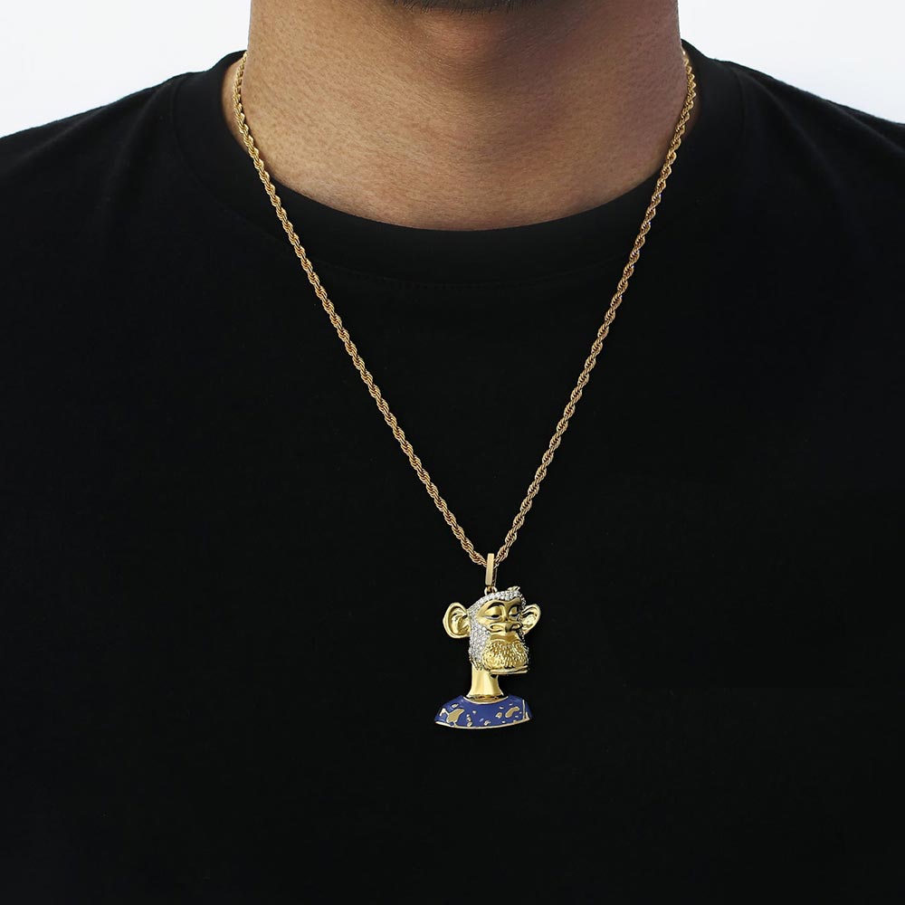 mens diamond chain and pendant