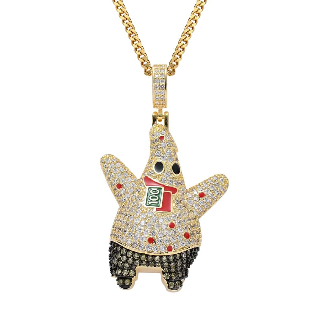 spongebob gold pendant