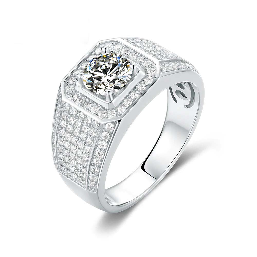 3 Carats Moissanite Mens Ring