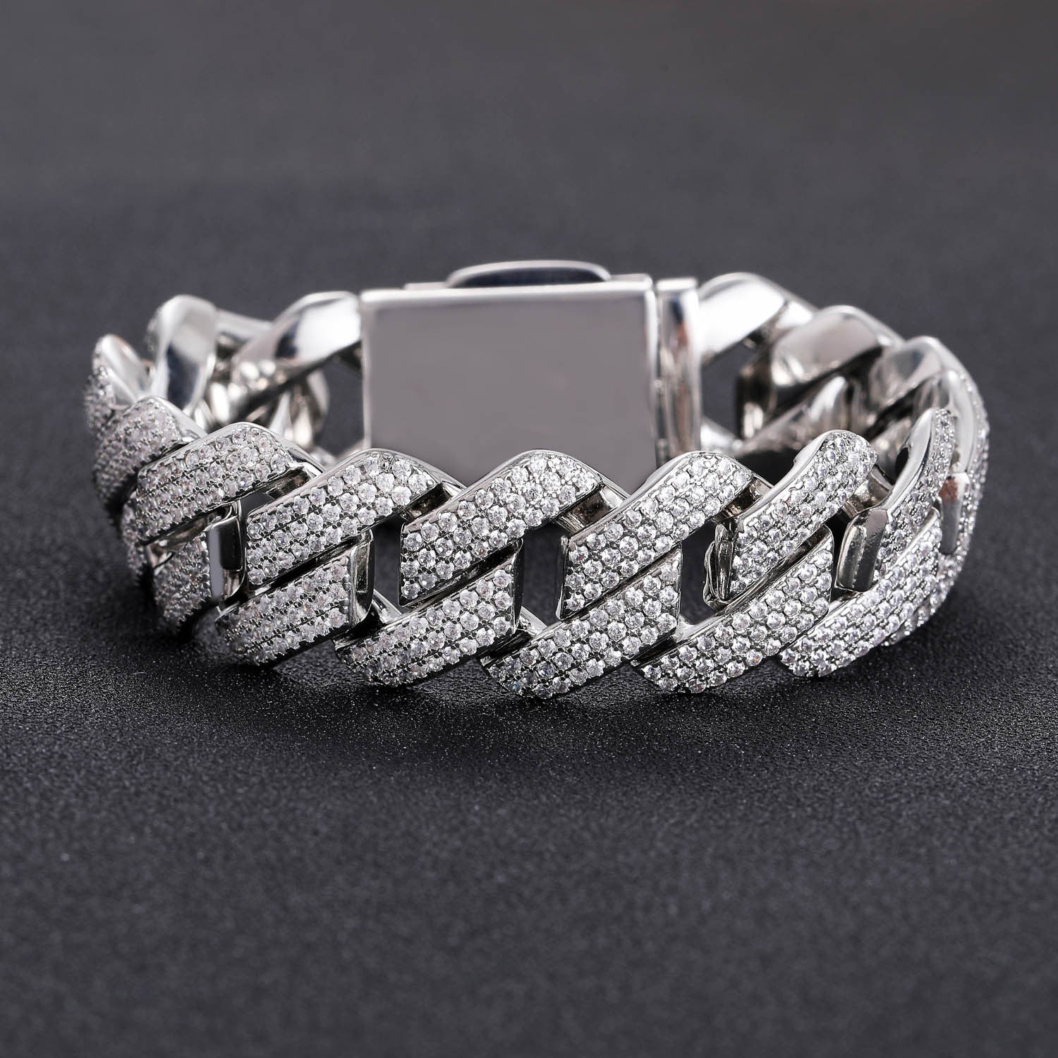 moissanite cuban bracelet